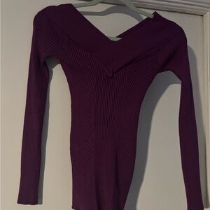 Candie's Vibrant Purple Ribbed Top